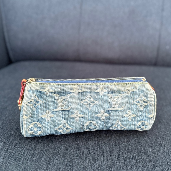 Louis Vuitton Denim Trousse GM Zip Pouch - Picture 2 of 15